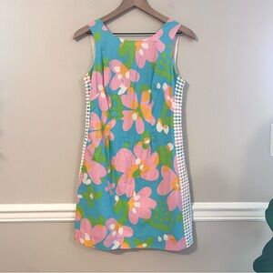 Lilly Pulitzer Women’s Shorely Blue Mojo Lace Shift Dress Size 4  Mini Floral
